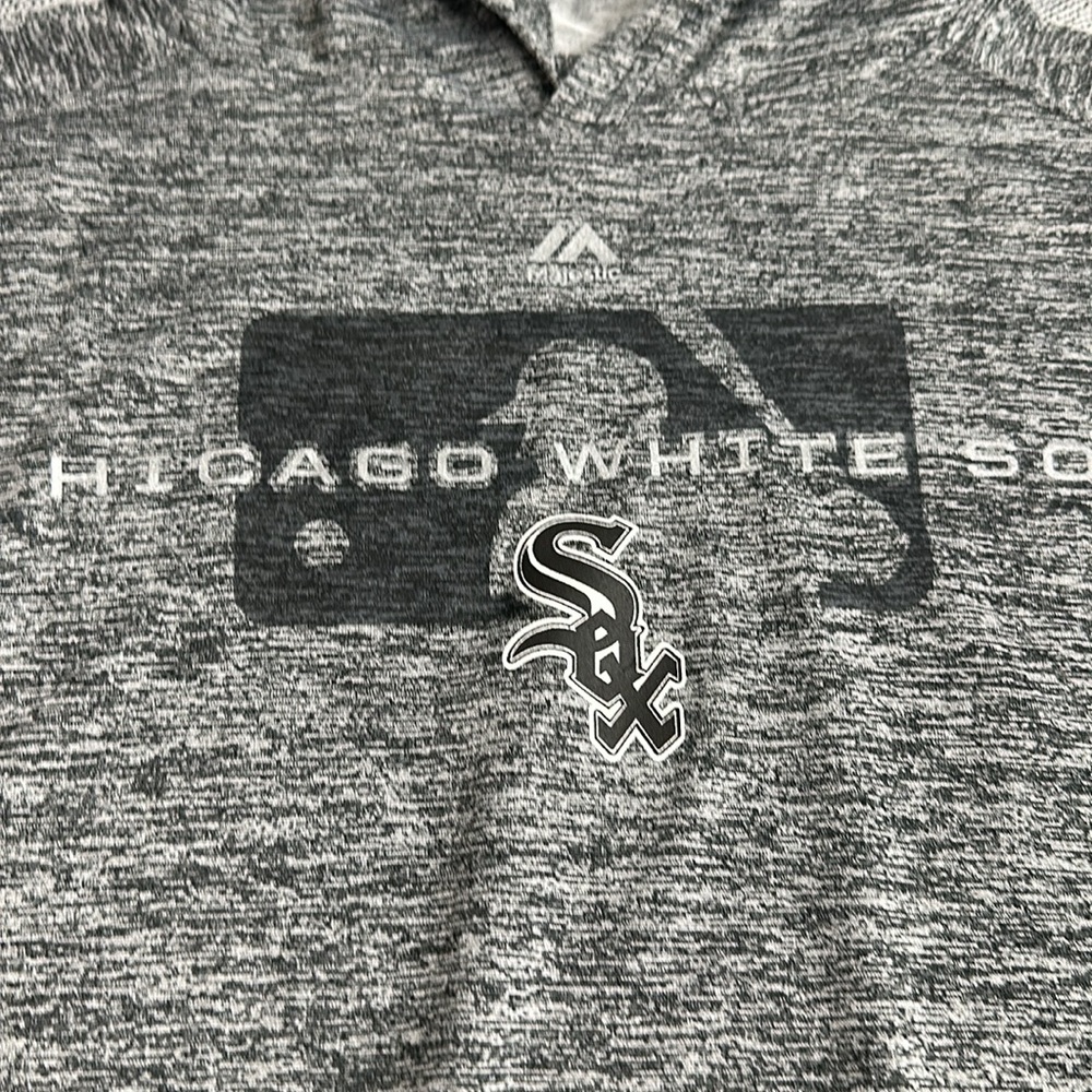 Majestic Chicago White Sox MLB On Field LS Hooded Cool Base T - Picture 4 of 6